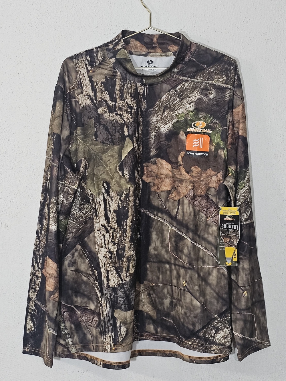 Mossy Oak Men's Lightweight Camo Long-Sleeve Shirt - Brown/Green/Black
